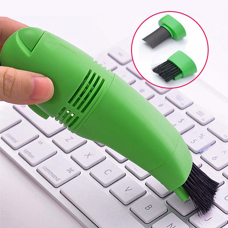 Mini aspirator USB pentru tastatura, cu LED inspectie, Verde - imagine 6